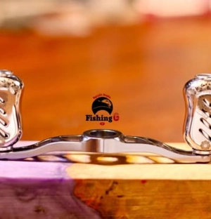 tay quay 90mm núm titan gắn máy câu cá 