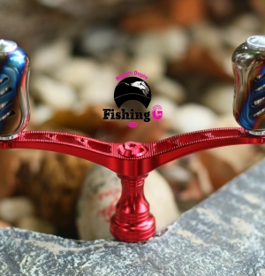 Tay quay đôi độ núm TITAN gắn máy câu SHIMANO