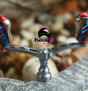 Tay quay đôi độ núm TITAN gắn máy câu SHIMANO