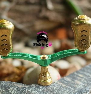 Tay quay đôi độ núm TITAN form to gắn máy câu SHIMANO