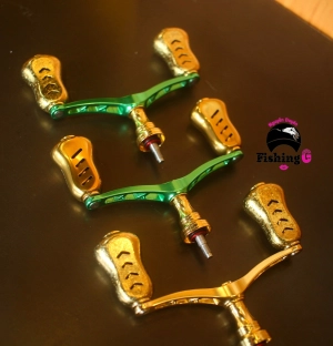 Tay quay đôi độ núm TITAN form to gắn máy câu SHIMANO