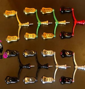 Tay quay đôi độ núm TITAN form to gắn máy câu SHIMANO