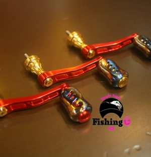Tay quay đơn độ núm TITAN gắn máy câu SHIMANO