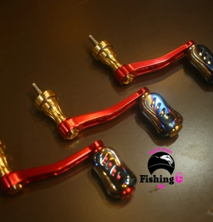 Tay quay đơn độ núm TITAN gắn máy câu SHIMANO