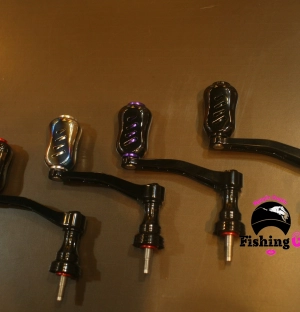 Tay quay đơn độ núm TITAN gắn máy câu SHIMANO