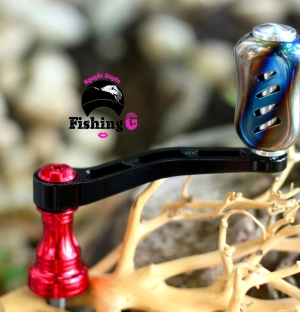 Tay quay đơn độ núm TITAN gắn máy câu SHIMANO