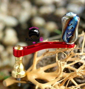 Tay quay đơn độ núm TITAN gắn máy câu SHIMANO