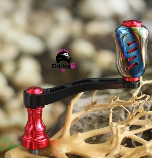 Tay quay đơn độ núm TITAN gắn máy câu SHIMANO