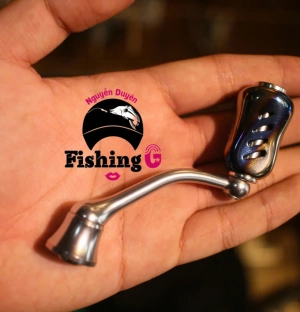 Tay quay bạc độ máy câu EXCELER núm TITAN