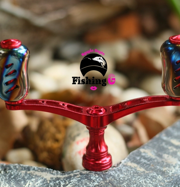 Tay quay đôi độ núm TITAN gắn máy câu SHIMANO