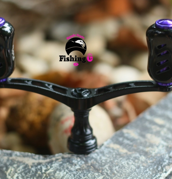 Tay quay đôi độ núm TITAN gắn máy câu SHIMANO