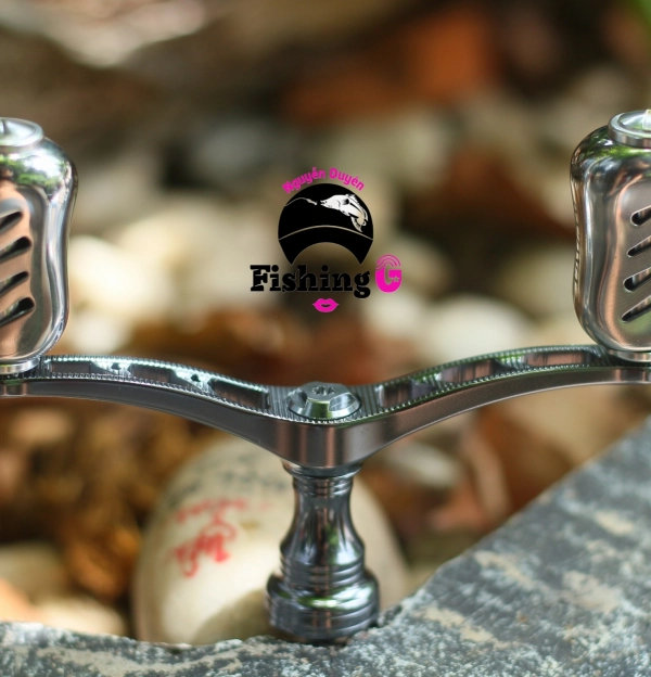 Tay quay đôi độ núm TITAN gắn máy câu SHIMANO