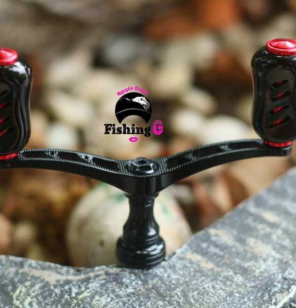 Tay quay đôi độ núm TITAN gắn máy câu SHIMANO