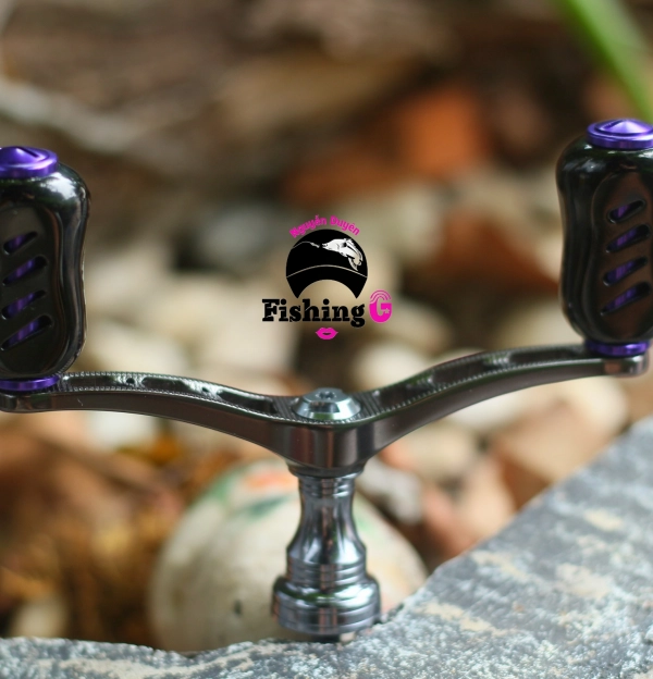Tay quay đôi độ núm TITAN gắn máy câu SHIMANO