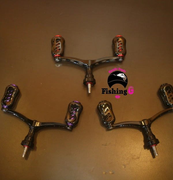 Tay quay đôi độ núm TITAN gắn máy câu SHIMANO