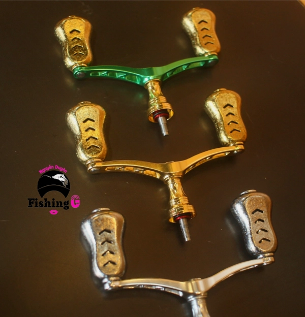 Tay quay đôi độ núm TITAN form to gắn máy câu SHIMANO