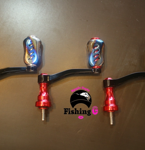 Tay quay đơn độ núm TITAN gắn máy câu SHIMANO
