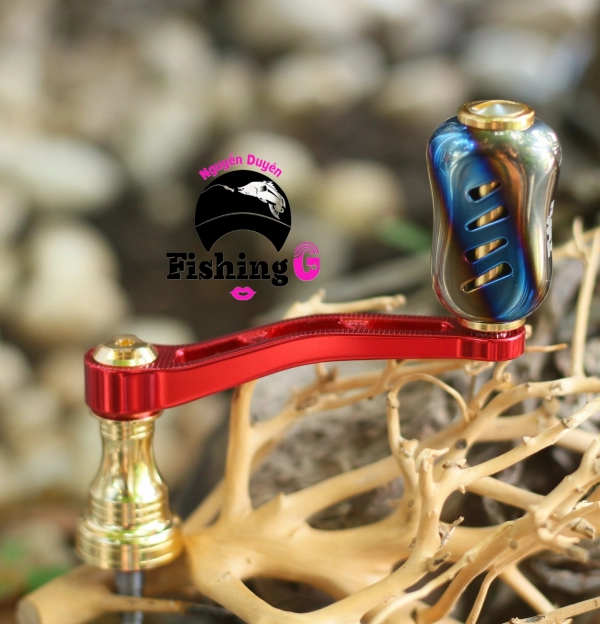 Tay quay đơn độ núm TITAN gắn máy câu SHIMANO