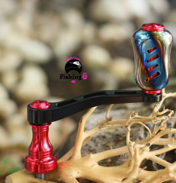 Tay quay đơn độ núm TITAN gắn máy câu SHIMANO