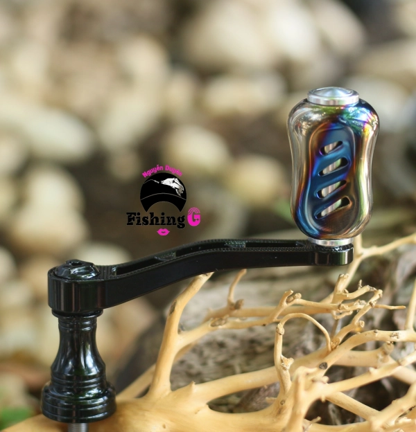 Tay quay đơn độ núm TITAN gắn máy câu SHIMANO
