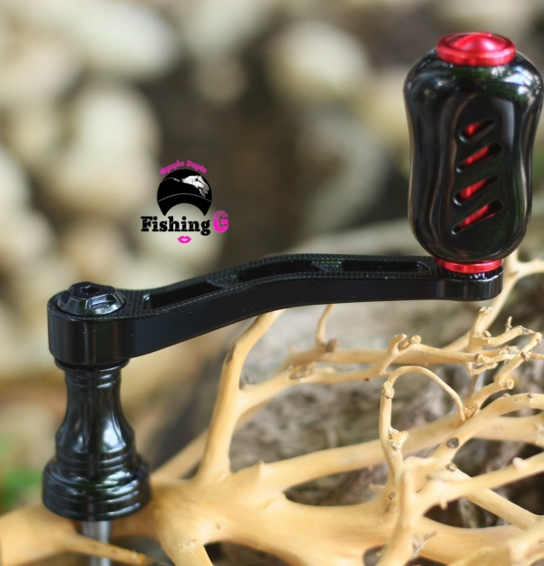 Tay quay đơn độ núm TITAN gắn máy câu SHIMANO